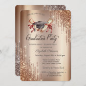 Invitation Élégant Parties scintillant Drives, Diplôme de Cas (Devant / Derrière)