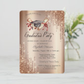 Invitation Élégant Parties scintillant Drives, Diplôme de Cas (Debout devant)