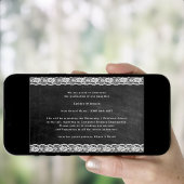 Invitation Elégant Parties scintillant en argent dentelle fêt