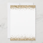 Invitation Elegant Parties scintillant Gold Script Partie d'e (Dos)