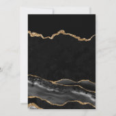 Invitation Élégant Parties scintillant noir et or Agate Sweet (Dos)