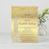 Invitation Elegant Parties scintillant or Bokeh, Fête des mar (Debout devant)