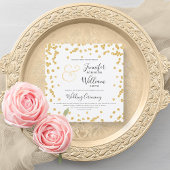 Invitation Élégant Parties scintillant or Confetti Script Mar