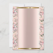 Invitation Elégant Parties scintillant or Rose Unicorn Baby s (Dos)