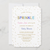 Invitation Elégant Parties scintillant or SPRINKLE Baby showe (Devant)
