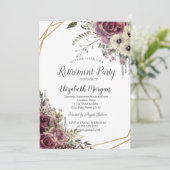 Invitation Elégant Parties scintillant, Retraite Florale (Debout devant)