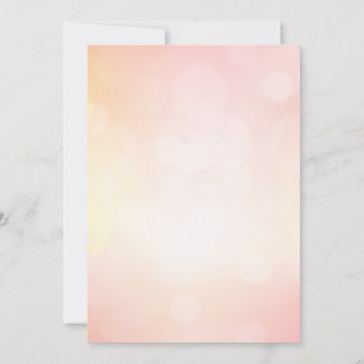 Invitation Elégant Parties scintillant rose Bokeh Mariage lég (Dos)