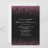 Invitation Elégant Parties scintillant rose glam 34e annivers (Devant)
