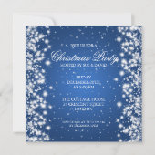 Invitation Élégant Party Sparkle Blue (Devant)