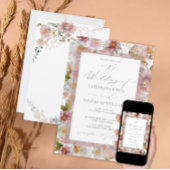 Invitation Elégant Pastel Aquarelle Floral Mariage Invitatiat