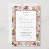 Invitation Elégant Pastel Aquarelle Floral Mariage Invitatiat (Devant)