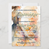 Invitation Elégant Pastel Aquarelle Quinceañera Célébration (Devant)