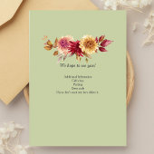 Invitation Élégant Pastel Automne Flower Retirement Party