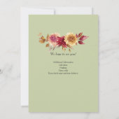 Invitation Élégant Pastel Automne Flower Retirement Party (Dos)