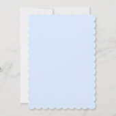 Invitation Elégant Pastel Baby Blue Lace Baby shower coquette (Dos)
