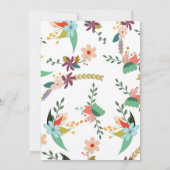 Invitation Élégant Pastel Floral Wreath Mariage islamique (Dos)