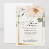 Invitation Elegant Pastel Flower Bridal Shower (Devant / Derrière)