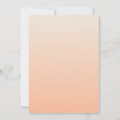 Invitation Élégant Pastel Peach Ombre Script Sweet sixteen (Dos)