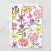 Invitation Elégant Pastel Pink Bee et Baby shower Fleur sauva (Dos)