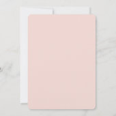 Invitation Elégant Pastel Rose Floral Frame & Gold Drops (Dos)