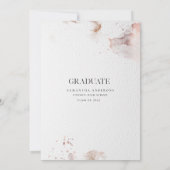 Invitation Élégant Pastel Rose Rose Rose Floral Photo (Dos)