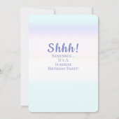 Invitation Elégant Pastel Surprise 30e fête d'anniversaire (Dos)