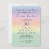 Invitation Elégant Pastel Surprise 30e fête d'anniversaire (Devant)