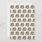 Invitation Elégant pastel vert faux or et rennes (Dos)