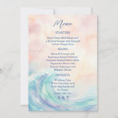 Invitation Elegant Pastel Watercolor Menu | Soft Blush & Aqua (Devant)
