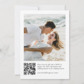 Invitation Elégant Pastel White Roses Eucalyptus Mariage (Dos)