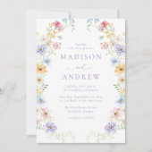 Invitation Elegant Pastel Wildflower Garden Wedding (Devant)