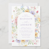 Invitation Elegant Pastel Wildflower Garden Wedding (Devant)