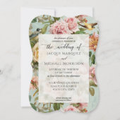 Invitation Elégant Pays Chic Rose Rose Flower Mariage (Devant)