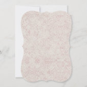 Invitation Elégant Pays Chic Rose Rose Flower Mariage (Dos)