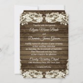 Invitation Elégant Pays Grange Romance Mariage (Devant)