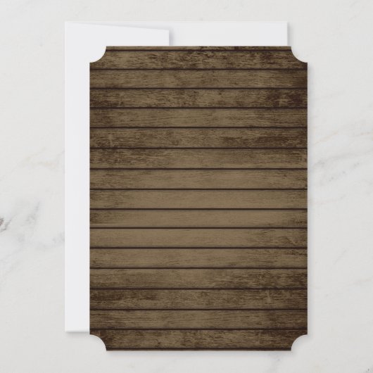 Invitation Elégant Pays Grange Romance Mariage (Dos)