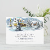 Invitation Elégant paysage d'hiver Fête de Noël (Debout devant)