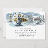 Invitation Elégant paysage d'hiver Fête de Noël (Devant)