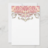 Invitation Elegant Peach Coral First Communion (Dos)