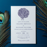 Invitation Élégant Peacock Vintage Midnight Blue Mariage<br><div class="desc">Elégant Faire-part de mariage bleu nuit Peacock Vintage. Toutes les couleurs peuvent être modifiées dans l'outil de conception si vous le souhaitez. Customisez ce produit avec des informations sur votre mariage et faites-le vous-même !</div>