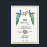 Invitation Élégant Peacocks romantiques en Love Mariage<br><div class="desc">Célébrez votre occasion spéciale avec élégance et charme en utilisant notre invitation "Peacocks in Love". Dotée d'un design époustouflant de deux paons dans une étreinte romantique, cette invitation ajoute une touche de sophistication aux mariages, anniversaires ou tout événement plein d'amour. Les couleurs vives et les détails complexes en font un...</div>