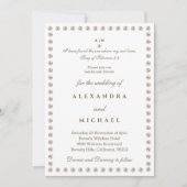 Invitation Elegant Pearl Bible Verse Christian Wedding  (Devant)