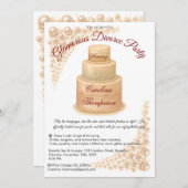 Invitation Elégant Pearl & Parties scintillant Divorce Party (Devant / Derrière)