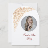 Invitation Elégant Pearl & Parties scintillant Divorce Party (Dos)