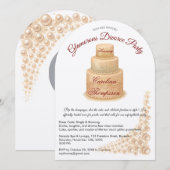 Invitation Elégant Pearl & Parties scintillant Divorce Party (Devant / Derrière)