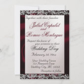 Invitation Elegant Pearl, Ruban Bourgogne & Éperche 2 (Dos)