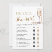 Invitation Elegant Pearls et Prosecco Il A Dit, Elle A Dit Ga (Devant)