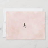 Invitation Elégant pêche blanc Merci dentelle de fleur blanc (Dos)