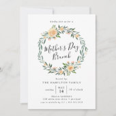 Invitation Elégant Pêcher Rose Fête des Mères Brunch (Devant)