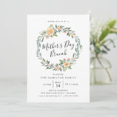 Invitation Elégant Pêcher Rose Fête des Mères Brunch (Debout devant)